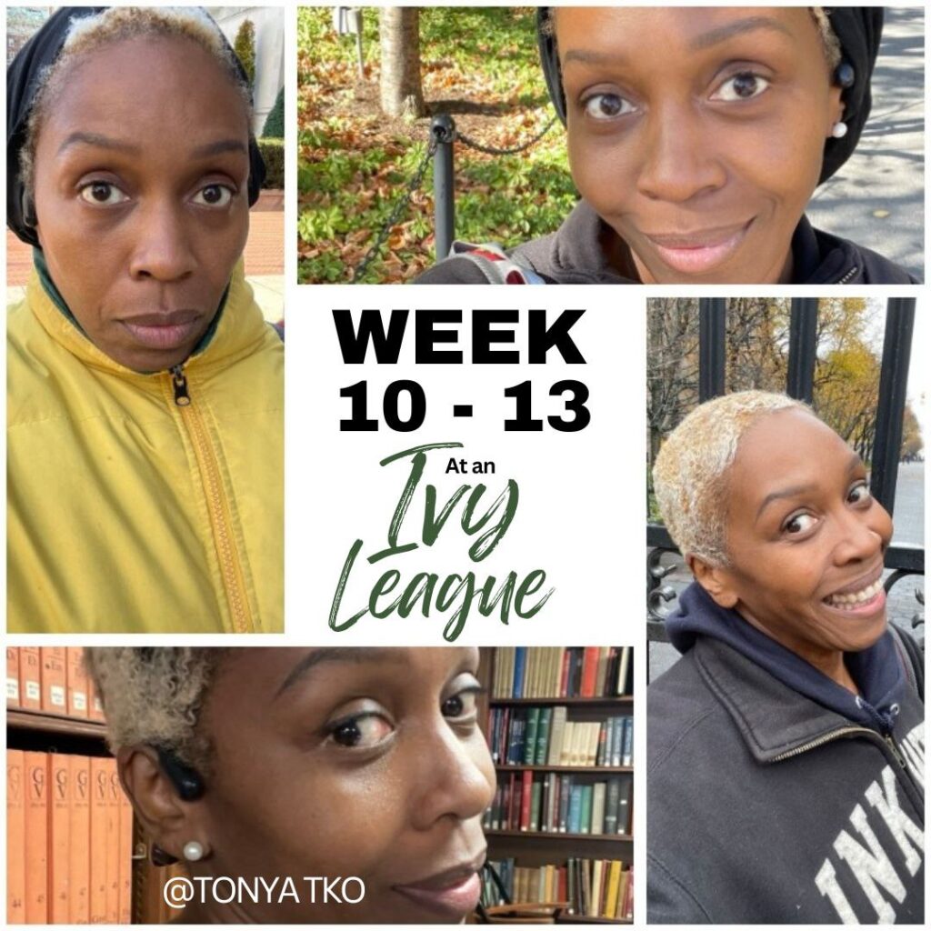 Weeks 10-13 at an Ivy League